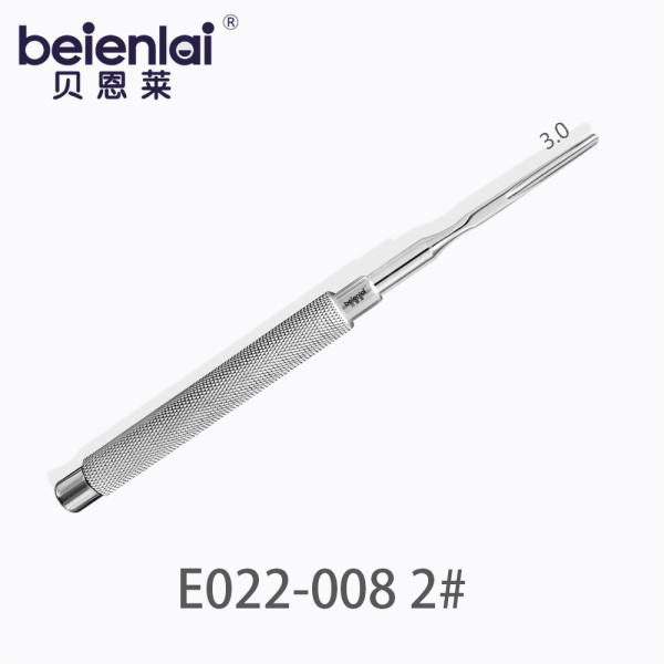 Benlai Dental Bone Chisel E022-008 SXD 2#, Single 3.0 Tip, φ9.5 Solid Semi-Circular Handle